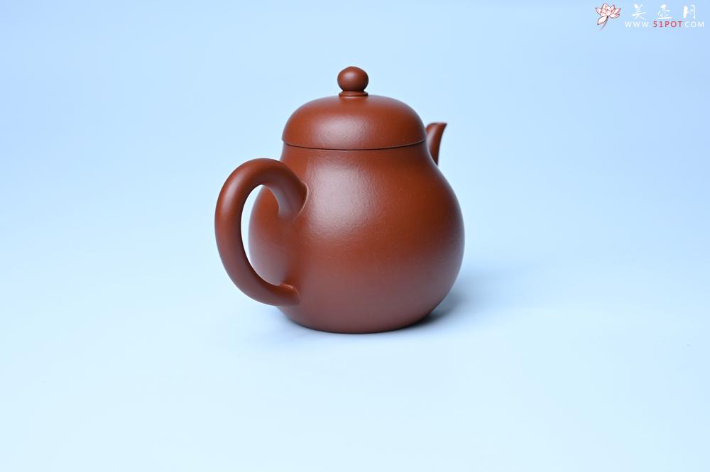 紫砂壶图片：美壶特惠 油润大红袍朱泥 手中无梨式 何以言茗事 小品高梨形 - 紫砂壶之家紫砂壶网