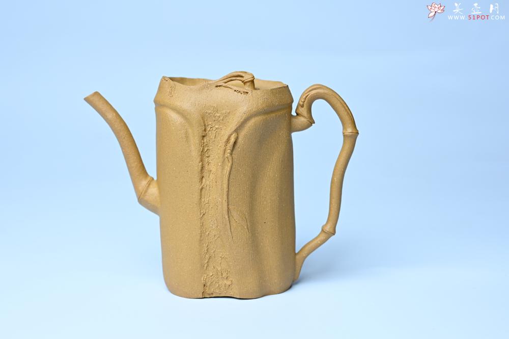 紫砂壶图片：美壶特惠 黄金段泥全手工君竹壶 茶人醉爱 - 紫砂壶之家紫砂壶网