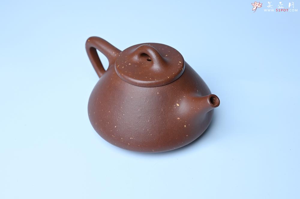 紫砂壶图片：美壶特惠 精致特好紫玉金砂子冶石瓢 做工和泥料不输千元作品 - 紫砂壶之家紫砂壶网