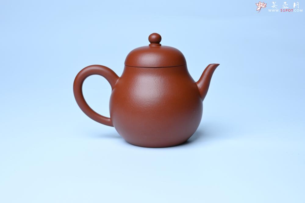 紫砂壶图片：美壶特惠 油润大红袍朱泥 手中无梨式 何以言茗事 小品高梨形 - 紫砂壶之家紫砂壶网