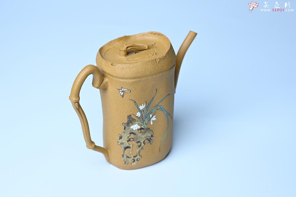紫砂壶图片：美壶特惠 黄金段泥全手工君竹壶 茶人醉爱 - 紫砂壶之家紫砂壶网