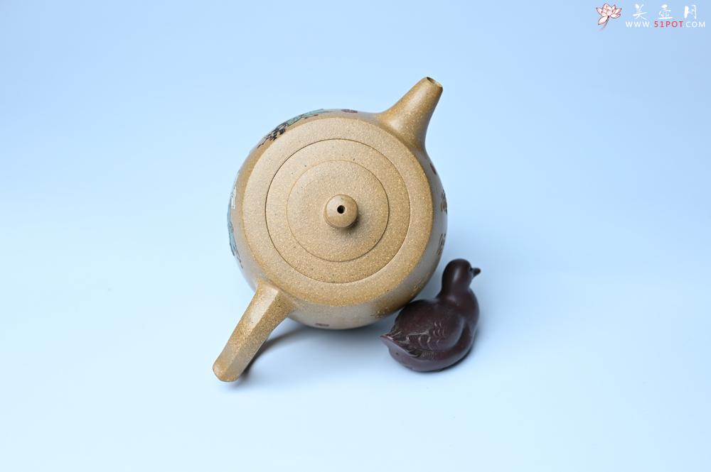 紫砂壶图片：美壶特惠 精致特好黄段泥井栏壶 泥绘祥瑞兔子 惠风和畅 寓意吉祥好运常来 - 紫砂壶之家紫砂壶网